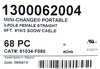 1300062004  Cable 3-Pole Female Straight 8FT #18/3 Soow Cable, CAT#61034-F080