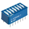 2-5435668-7  Dip Switch SPST 7 Position Through Hole Rocker Actuator 60mA 5VDC :RoHS
