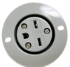 5679C  Straight Blade Flanged Outlet, 250 VAC, 15 A, 2 Poles, 3