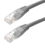 EIA/TIA TSB-40A ETL 10' FT CAT5e Patch Cord Cable Gray RJ45 Male to Male Ethernet Network UTP Molded 24 AWG Copper Stranded RJ-45 Enhanced Category 5e High Speed Data Gaming Jumper