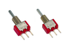 7103SYCQE   Switch, Miniature Toggle Switch, SP (On-Off-On), 5A@120VAC/2A@250VAC,  .420" Actuator - PCB Pin - 1/4-40 Bushing - Epoxy Seal, U13SYCQE