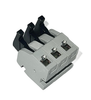 Pack of 2  ASP0250304  Terminal block, Conn Spring Cage F 3 POS 5mm Crimp RA Cable Mount 8A