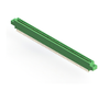 346-100-520-802 Connector 100 Position Female Non Specified - Dual Edge Gold 0.125" (3.18mm) Green