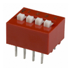 78B04T Dip Switch SPST 4 Position Through Hole Slide (Standard) Actuator 150mA 30VDC :RoHS