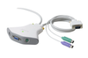 F1DK102P 2-Port Compact KVM Switch with Cables, Boxed, White