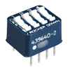 435640-2 Dip Switch SPST 4 Position Through Hole Rocker Actuator 60mA 5VDC