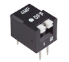 1-435802-0 Dip Switch SPST 2 Position Through Hole, Right Angle Piano Actuator 25mA 24VDC