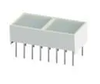 Pack of 2 KB-G100SRW LED Circuit Board Indicator Bar - 2 Wide, DIP Red (x 2) Diffused, White 1.85V 30mA Through Hole, RoHS