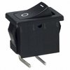 R1966ABLKBLKGR Rocker Switch SPST 15A (AC) 125 V Panel Mount, Snap-In, Right Angle :RoHS