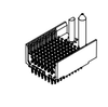 0740629042 Connector Header, 80POS Male Pins Through Hole Black VHDM, Guide Right