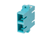 ADP-DSC0-CCAFL-CLS Fiber Optic Adapter, SC Duplex, Full-Flange Mount, Ceramic Sleeve, 50 Um multimode (OM4+/OM4/OM3), aqua