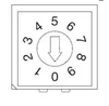 106-V3H10-EV Coded Rotary Switches 3 x 2 24 VDC PCB Terminal, RoHs