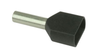 SPC4585 Twin Wire Ferrules 10 AWG, 6 mm², 14 mm, Black , 4585