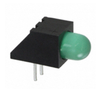 Pack of 10 MV64539MP7 LED Circuit Board Indicator LED Circuit Board Indicator Single Green Diffused, Tinted 2.2V 20mA Round with Domed Top 5mm, T-1 3/4 Through Hole, Right Angle