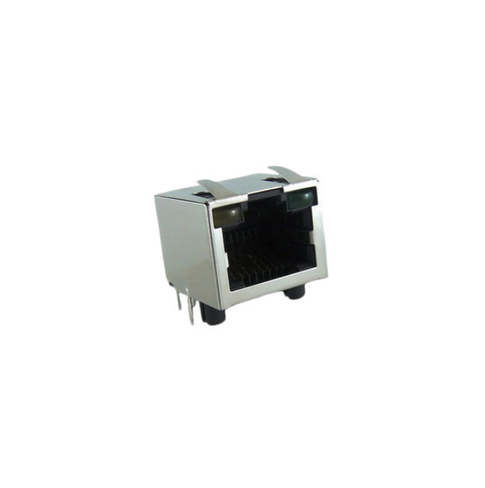 RJHS-5385-04 Modular / Ethernet Connector 4P R/A RJ45 W/LEDS