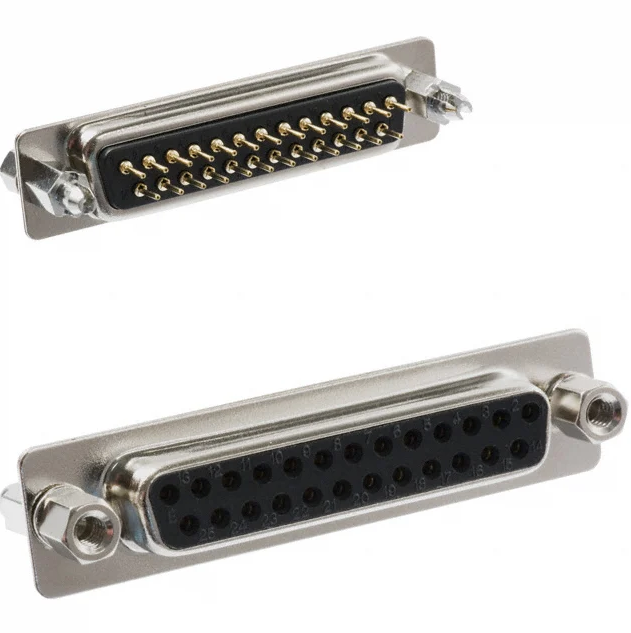 Pack of 2 171-025-213R911 Connector 25 Position D-Sub Receptacle, Female Sockets