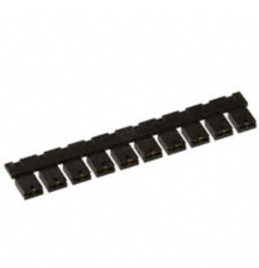 Pack of 10  390088-2   Connector Black Shunt Open Top 2 (1 x 2) Position 0.100" (2.54mm) Gold