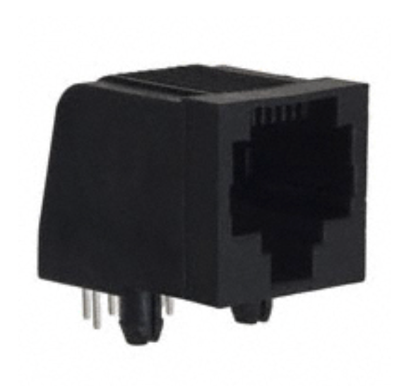 520426-4 Jack Modular Connector 8p8c (RJ45, Ethernet) 90° Angle (Right) Unshielded Cat3
