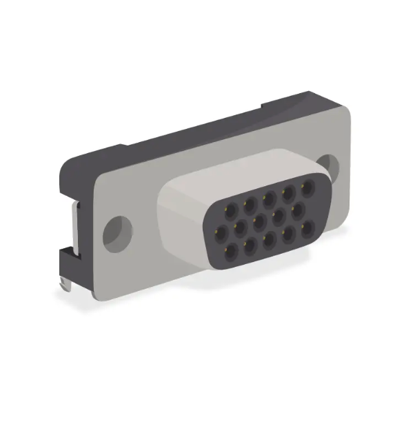 Pack of 9 17EHD015SAA000 Connector 15 Position D-Sub, High Density Receptacle, Female Sockets