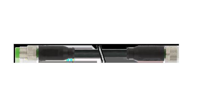 7000-40021-6340200 Cables Sensor/Actuator M12 male 0 / M12 female 0, PUR 4x0.34 bk UL/CSA+drag chain 2m