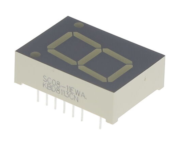 Pack of 2 C08-11EWA Display LED 7-SEG 0.8" SGL RED 18DIP