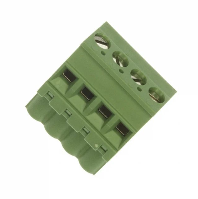 284041-4 Terminal Block 4 Position Plug, Female Sockets 0.200" (5.08mm)