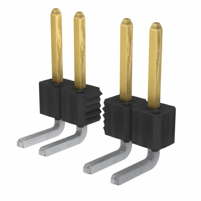 Pack of 10 68016-106HLF Connector Header Through Hole, Right Angle 6 position 0.100" (2.54mm)