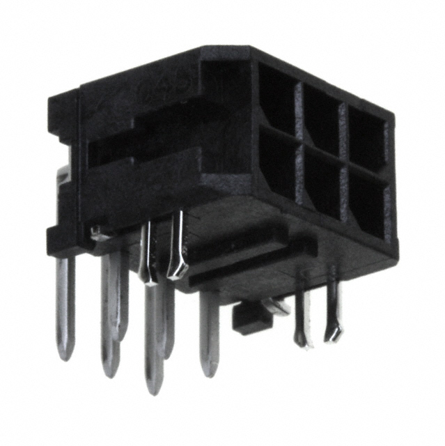 0430450622  Connector Header Through Hole, Right Angle 6 position 0.118" (3.00mm)