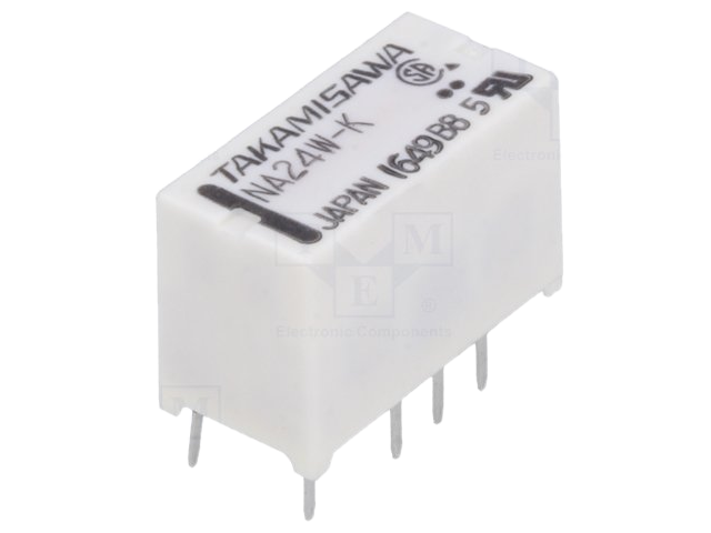NA-24W-K Electromechanical Relay DPDT 2A 24VDC 2880Ohm Through Hole