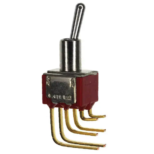7201SY9AV2BE  C&K  Switch Toggle DPDT 0.4VA 20V Vertical Right Angle Through Hole
