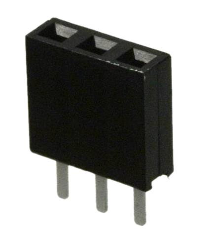 pack of 2  960103-6202-AR  Connector RCPT 3POS 0.1 GOLD PCB, RoHS