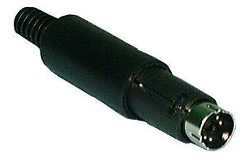 EMA6B MINI DIN PLUG 6 PIN MALE INLINE 