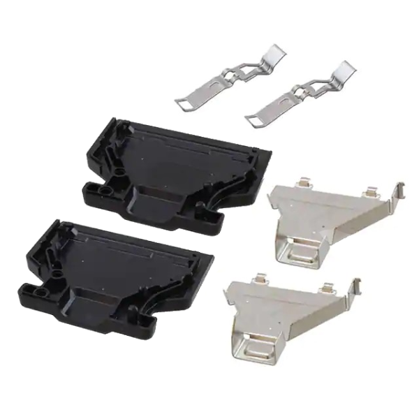 787229-1   Two Piece Backshell and Cover Connector  68 Position Black 180° Shielded