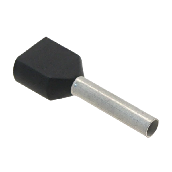 Pack of 66  3200991  Black Wire Ferrule Connector DIN Two x 16 AWG (1.50mm²) Two Wire