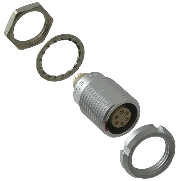 ECG.1B.306.CLL  Circular Connector Receptacle  6 Position, Female Sockets Solder Cup