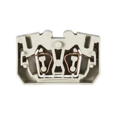 39.703.0253.0  Feed-through terminal with tension spring connection for direct mounting, nominal cross section: 2.5 mm², width: 10 mm, color: grey