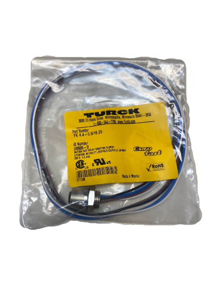 FK 4.4-0.5/18.25   Cordset, 1/4-18NPT Panel-mount M12 Female to Cut-end, 4 cond., 0.5 meters