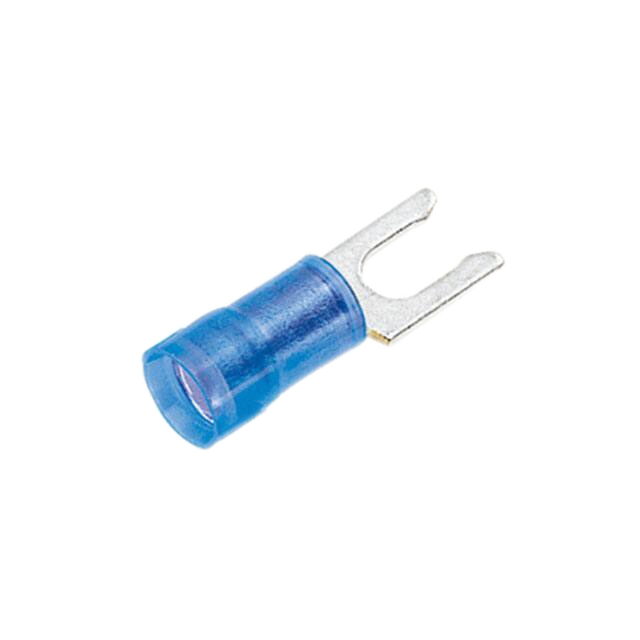 Pack of 10  PNF14-6SLF-3K  Connector Spade Terminal 14-16AWG #6 Blue, Cut Strip