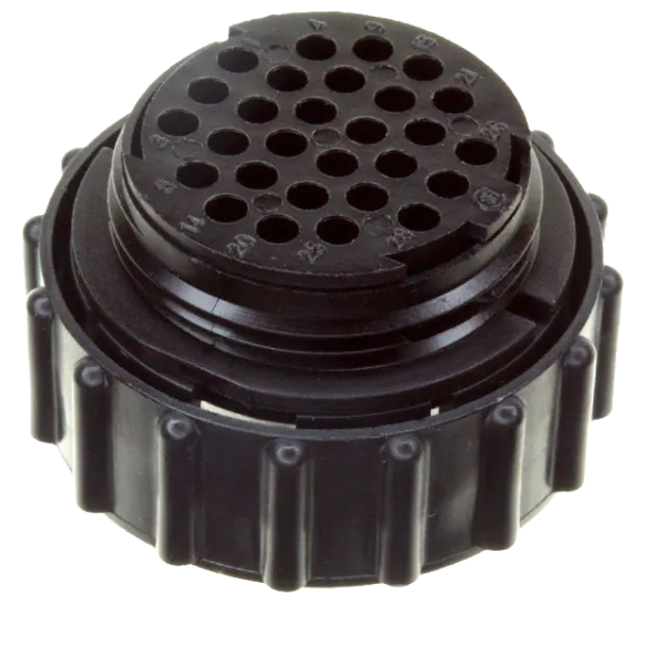 206039-1   Circular Connector 28 Position Plug Housing Free Hanging (In-Line) Coupling Nut