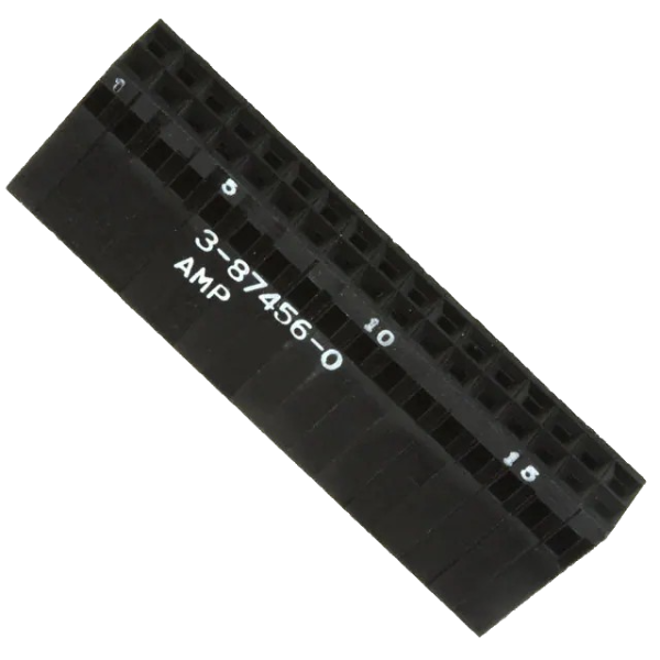 Pack of 7  3-87456-0   Rectangular 34 Connectors - Housings Receptacle Black 0.100" (2.54mm)