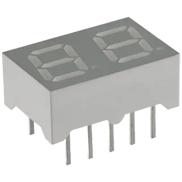 LTD-2701B Display Modules - LED Character and Numeric Blue 7-Segment 2 Character Common Cathode 3.8V 20mA 0.394" H x 0.591" W x 0.240" D (10.00mm x 15.02mm x 6.10mm) 10-DIP (0.300", 7.62mm) 