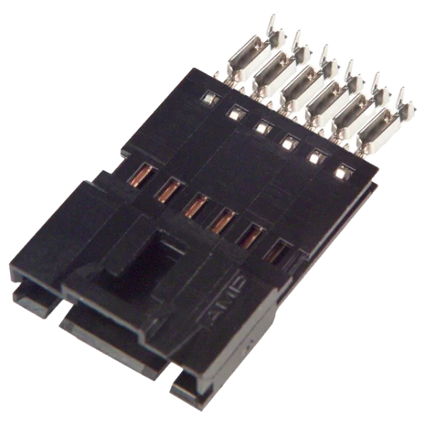 5-103946-5  Rectangular Plug Connector 6 Position  IDC Gold 22-26 AWG
