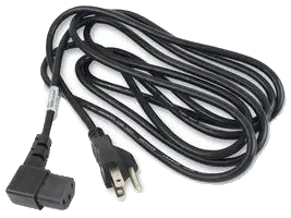 17746  Mains Power Cord, Shielded, IEC 320 C13 to NEMA 5-15P, 3 m, 10 A, 125 VAC, Black