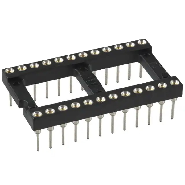 Pack of 17  111-93-624-41-001000  Row Spacing Socket Gold Through Hole 24 (2 x 12) Pos DIP, 0.6" (15.24mm) 