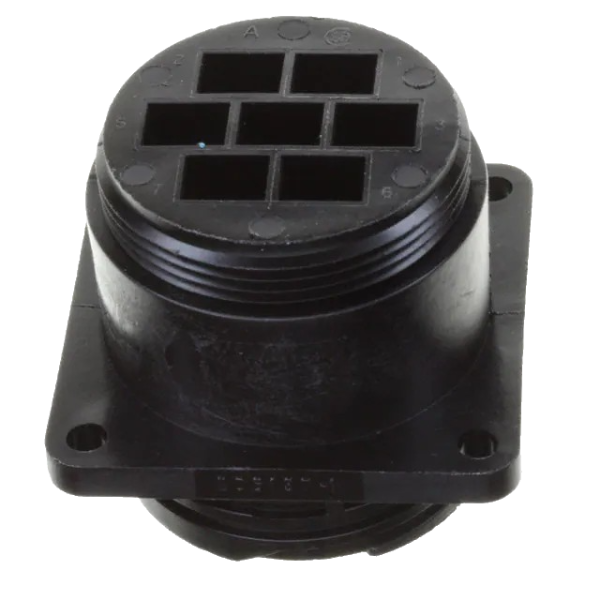 206137-1  Connector 7 (Power) Position Circular Receptacle Housing Panel Mount -