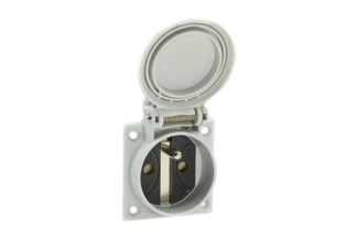 71120  Socket Outlet PA6 Weatherproof Wall Panel IP54 Gray
