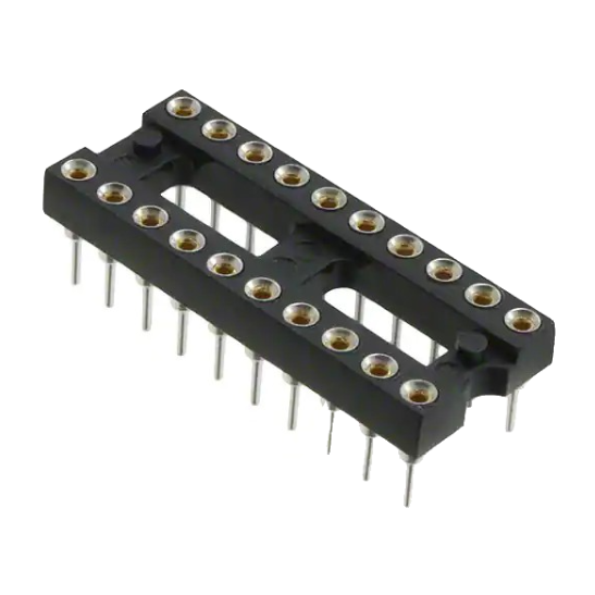 110-13-320-41-001000  20 (2 x 10) Pos DIP, 0.3" (7.62mm) Row Spacing Socket Gold Through Hole, RoHS