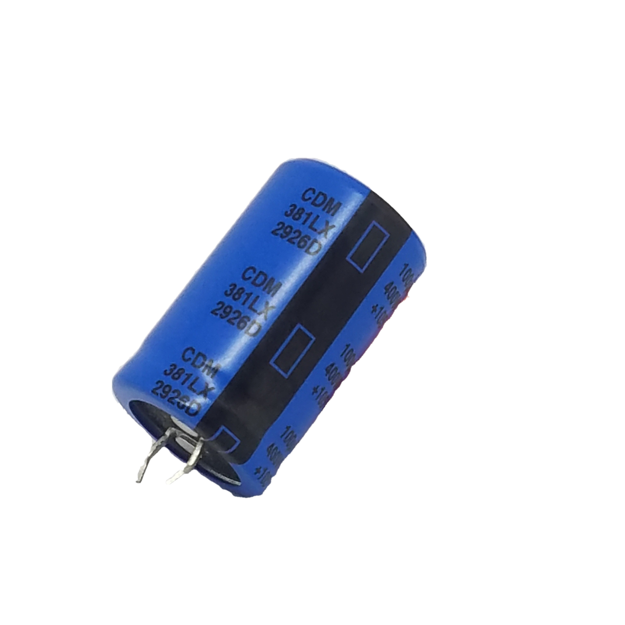 Pack of 2 381LX101M400H032  Cap Aluminum Lytic 100uF 400V 20% (22 X 35mm) Snap-In 10mm 1.989 Ohm 700mA 105C