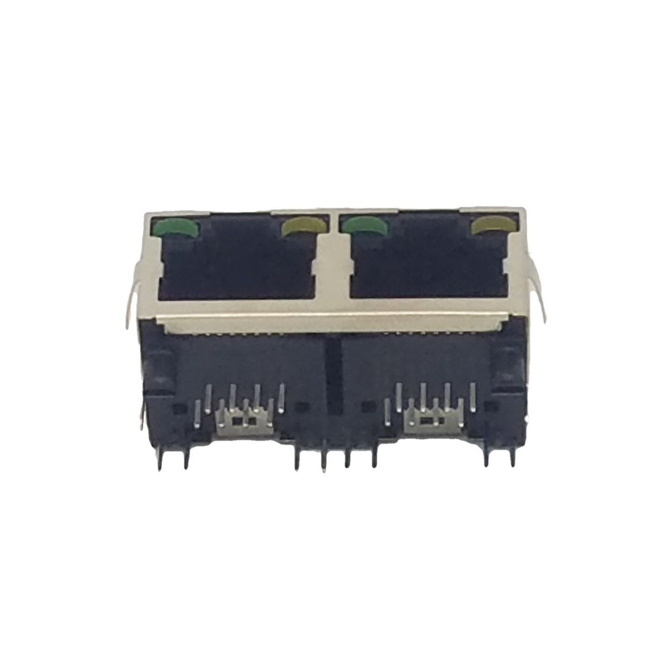 RJHSE-5384-02   Commercial Conn RJ-45 F 16 POS 2.03mm Solder RA Thru-Hole 24 Terminal 2 Port Cat 5