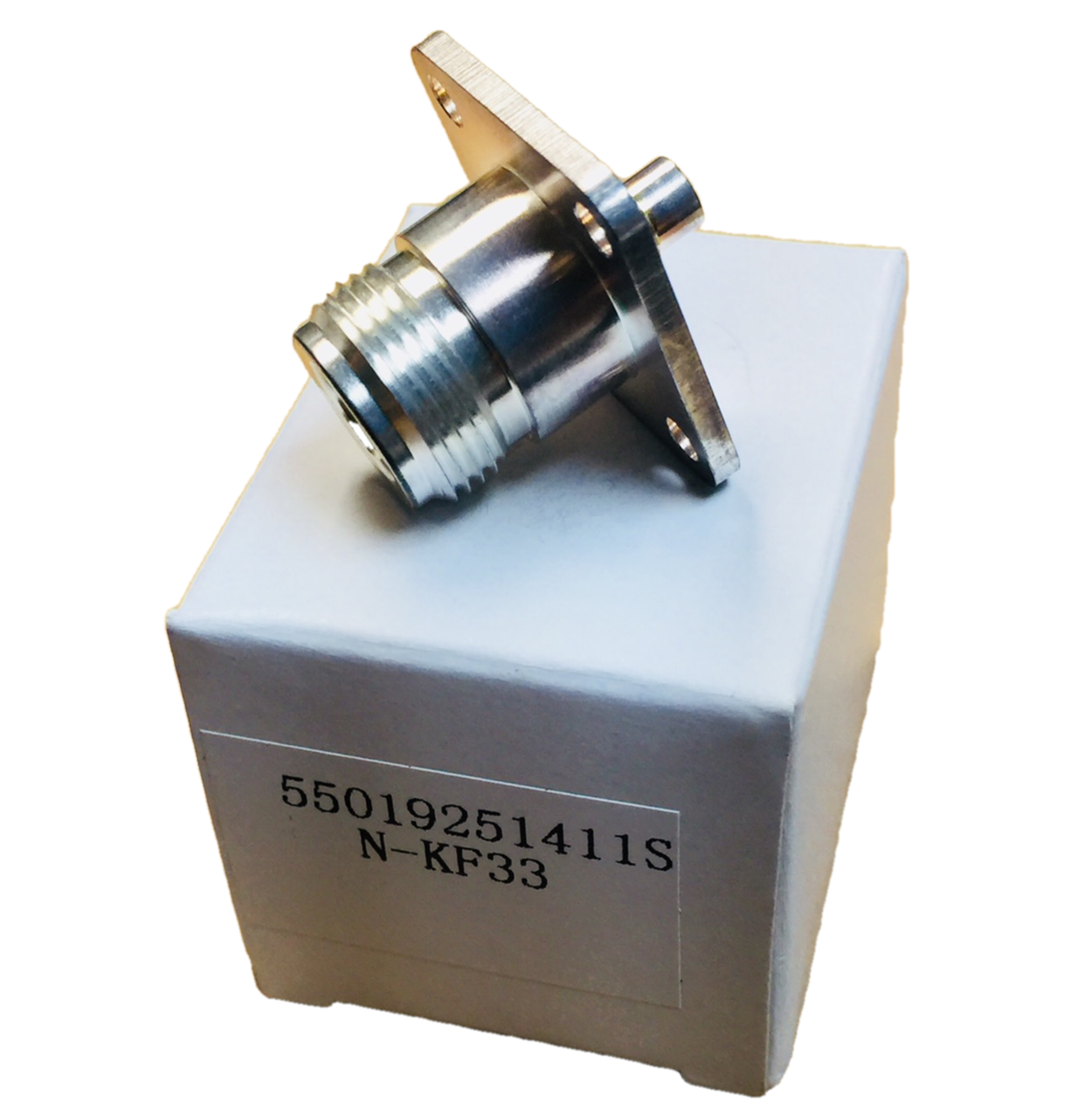 N-KF33 N type Female jack RF coaxial connector 4-hole panel mount with solder post 25x25mm